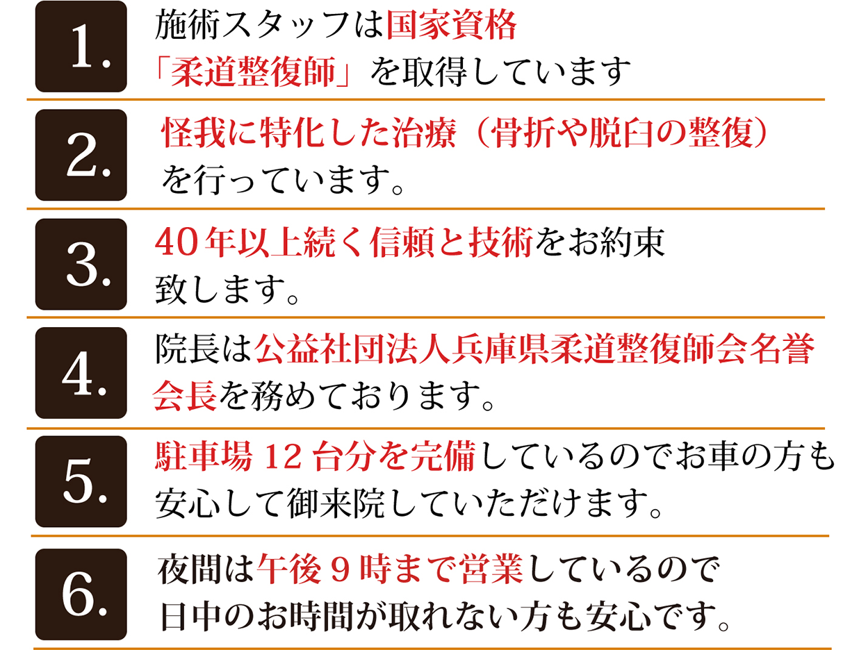 安心の6つの理由